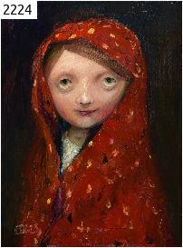 Портрет в красном шарфе